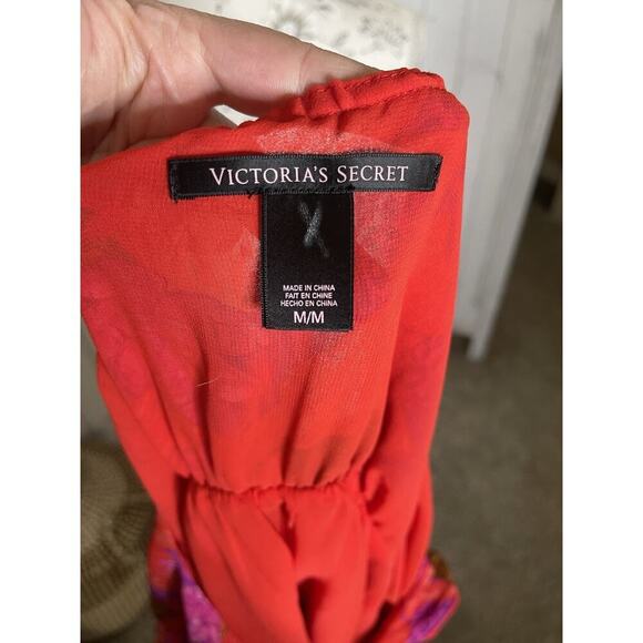 Victoria’s Secret Halter Wrap Dress Red Cheetah Leopard Y2K Size Medium - Picture 3 of 6